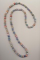 Necklace made of dyed and natural color onyx marble beads, Mexico, 1990's, length 34'' 86cm.